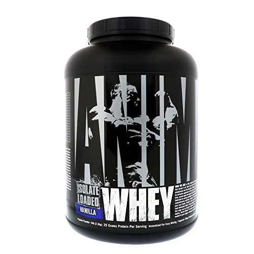 Animal Whey Isolate Whey Protein Powder – Isolate Loaded for Post Workout and Recovery – Low Sugar with Highly Digestible Whey Isolate Protein - Vanilla - 5 Pounds ( packaging may vary )