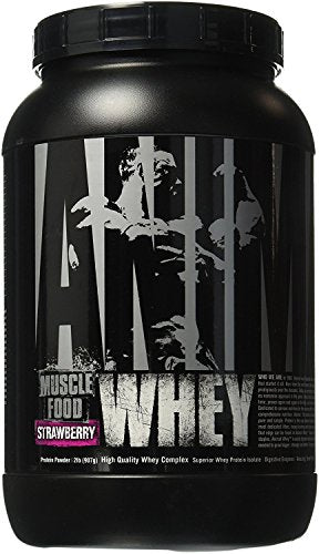 Animal Whey Isolate Whey Protein Powder – Isolate Loaded for Post Workout and Recovery – Low Sugar with Highly Digestible Whey Isolate Protein - Strawberry - 2 Pounds, AM48