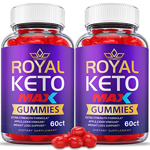 (2 Pack) Royal Keto Gummies Max Strength - Royal Keto ACV Gummies Vegan Formula with Apple Cider Vinegar, Weight Shark Loss Tank, Beet Root Juice, Vitamin B12 Royal Keto Gummies Purple (120 Gummies)