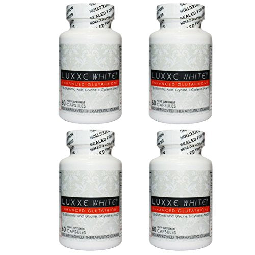 4 Bottles 60 Caps Luxxe White Enhanced Glutathione - Effective Skin Whitening Supplement