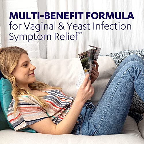 AZO Yeast Plus Dual Relief Tablets, Yeast Infection and Vaginal Symptom Relief, Relieves Itching & Burning, 60 Count