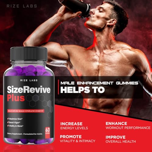 (Official 2 Pack) Size Revive Plus Gummies, Size Revive Plus for Men, Size Revive Plus Performance Supplement Reviews, SizeReviveMale Support, SizeRevive Plus Gomitas (120 Gummies)