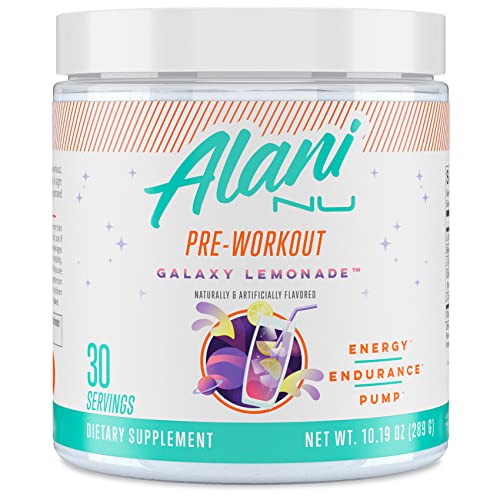 Alani Nu Pre Workout Powder Galaxy Lemonade | Amino Energy Boost | Endurance Supplement | Sugar Free | 200mg Caffeine | L-Theanine, Beta-Alanine, Citrulline | 30 Servings