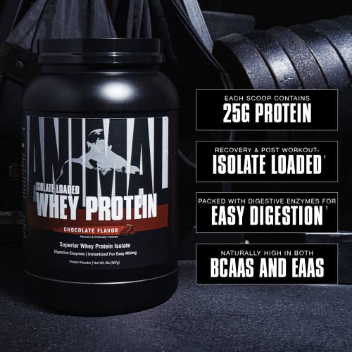 Animal Whey Isolate Protein Powder, Loaded for Post Workout and Recovery, Cookies & Cream, 4 Pound, 64 Oz