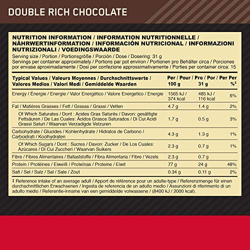 100% Gold Standard Whey 450g Double Rich Chocolate