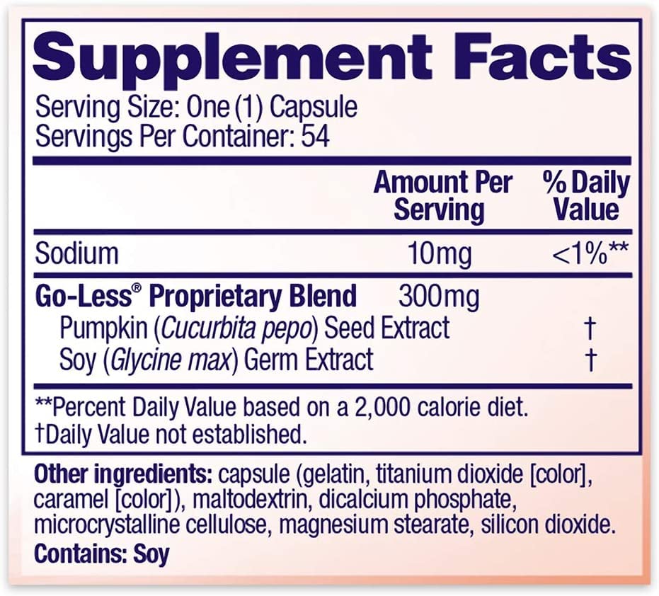 AZO Bladder Control with Go-Less Daily Supplement | Helps Reduce Occasional Urgency& leakage due to laughing, sneezing and exercise | 54 Count Capsules